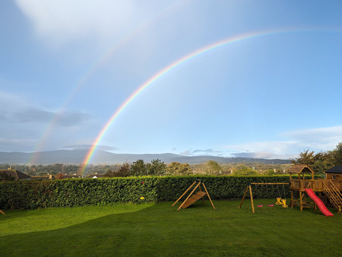 double rainbows this morning - must be making up for all the rain for the last few days #rainbows