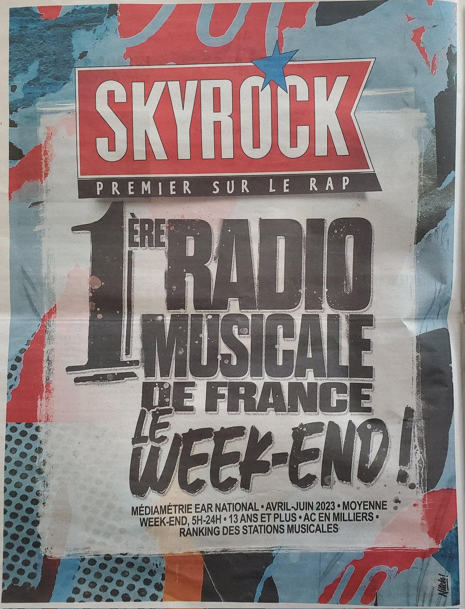 Tiens... @SkyrockFM s'affiche en pleine page dans Le Parisien du jour.

#Radio #Pub #DanslaPresse #Skyrock