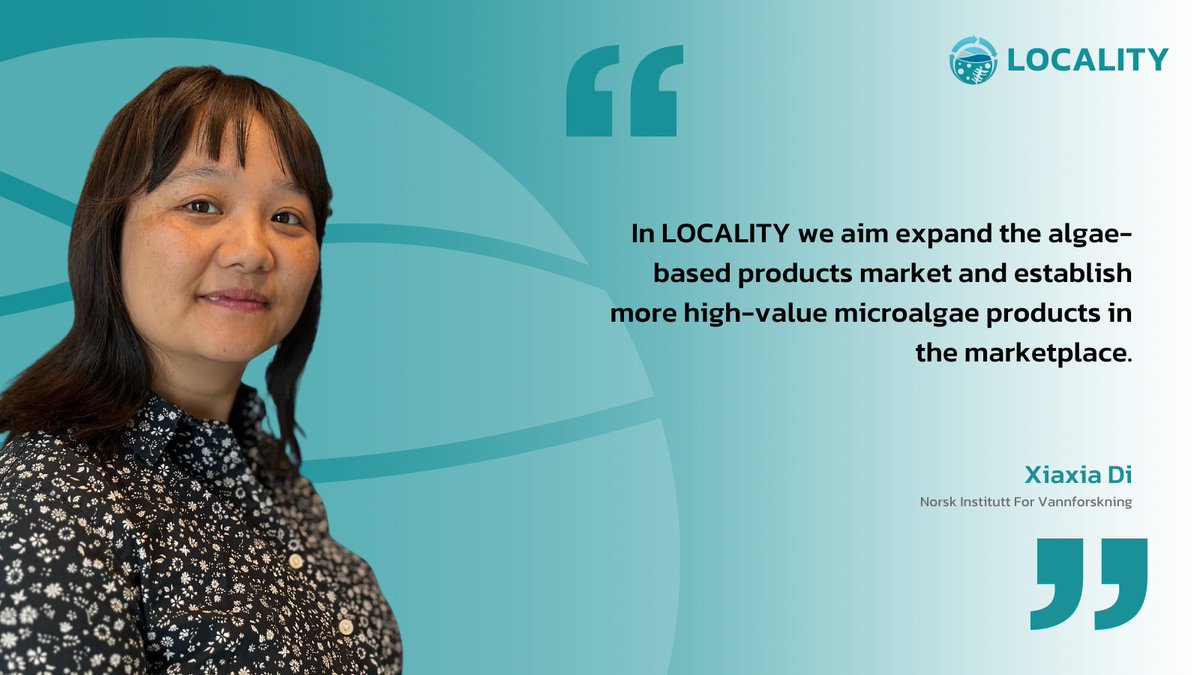 LOCALITY_Algae's tweet photo. Our round of introductions just began! Xiaxia Di is a researcher at the Microalgae Department at the @NIVAforskning. 🤝

Check our website to learn more about our project and follow us to stay up to date with our latest news! 🌱💧♻️

#LocalityAlgae #Algae #Sustainability https://t.co/EaVxQAn7AX