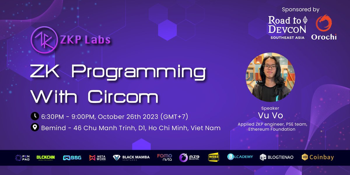 Our ZK Community Meetup is BACK 🚀

🔥Ready to join <a href="/ZKPLabs/">ZKP Labs</a> for an in-depth discussion about one of the technologies making waves recently: Zero-knowledge proof.

📢Attractive sharing from Speaker from #Ethereum Foundation and secret guests right at the event.

👉Let's register