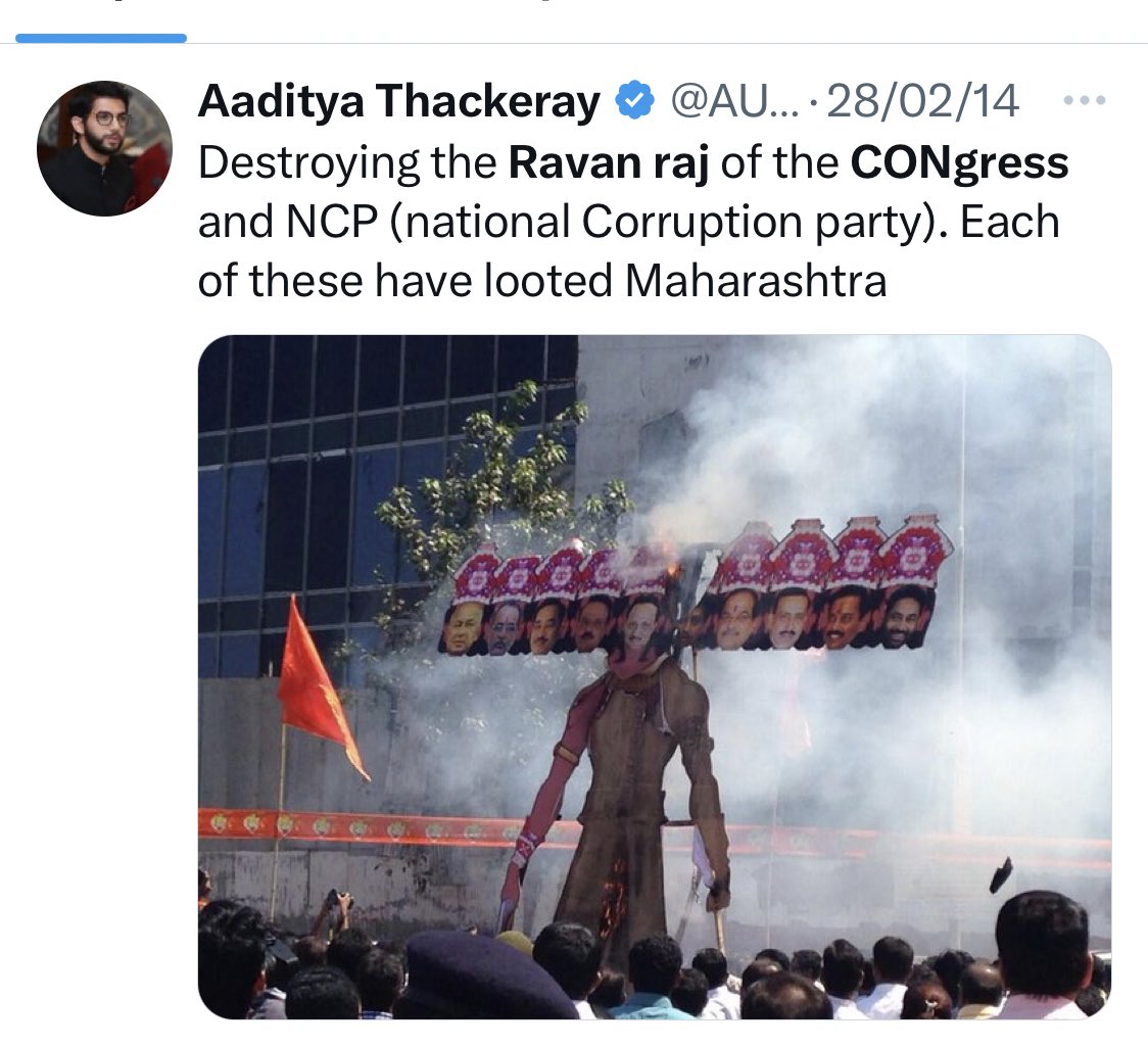 My favourite Aaditya Thackeray tweet 😂😂😂👇🏻👇🏻

#HappyDasara 

#Dussehra2023