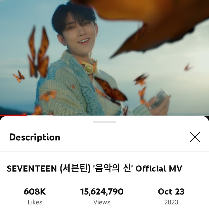 WorldwideCarats's tweet photo. [YOUTUBE] SEVENTEEN's #GodOfMusic Official Music Video has achieved 15.6 MILLION views and 608K likes on YouTube during it's first 24 hours!

You've all worked hard, Carats! 😊 Let's still continue streaming the MV to reach our Week 1 goal of 45M! 🔥

▶️ https://t.co/XxCbN5j3je

#SEVENTEENTH_HEAVEN #음악의신 #세븐틴 @pledis_17 @pledis_17jp