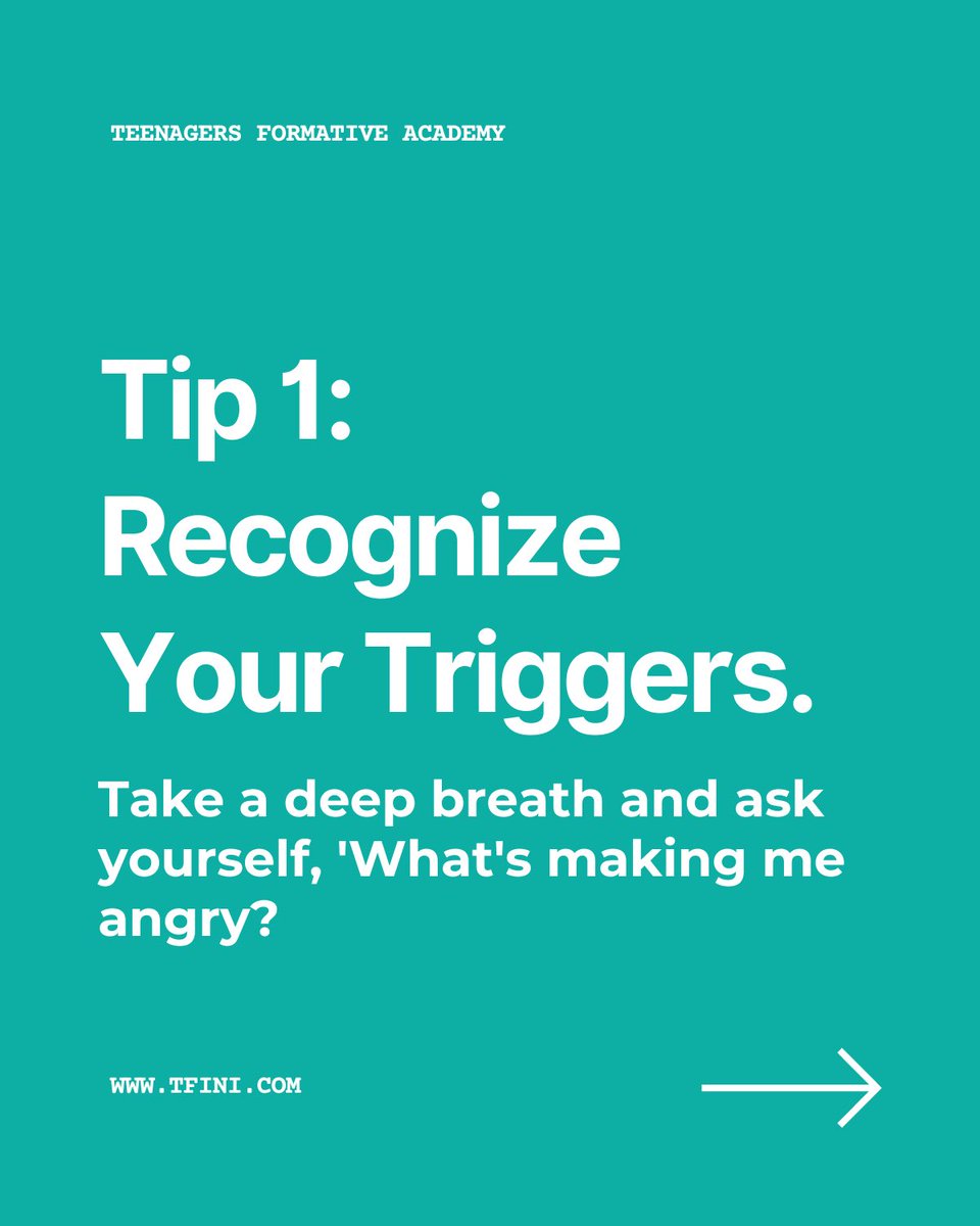TeensformativeA's tweet photo. It can be difficult to get a handle on anger. But learning to manage anger is important, as a lack of control can have serious consequences. 

Here are some actionable steps to take to reign in your anger when provoked. https://t.co/vkbuDsKnyk