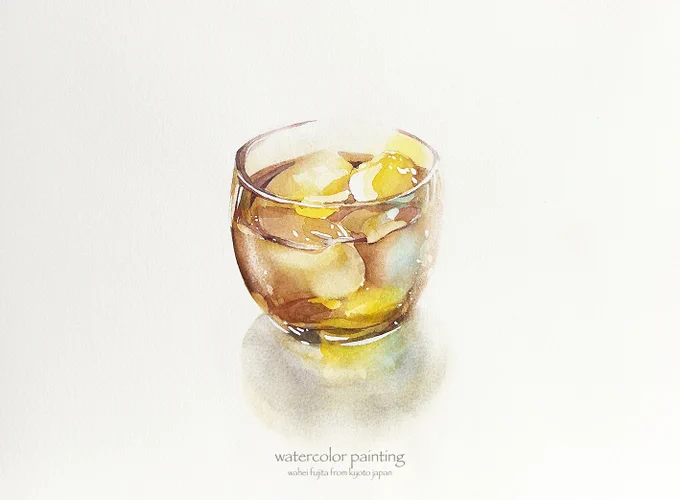 ウイスキ〜が〜あ〜お好〜きで〜す #Watercolor #スケッチ #水彩画 #水彩画ワークショップ #京都の絵画教室 #淡彩略画 #透明水彩 #京都水彩画塾 #藤田わへい #新規塾生募集中