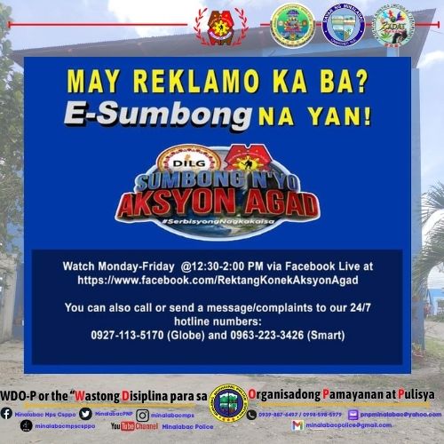 MinalabacPNP's tweet photo. Emergency Hotlines

#serbisyongnagkakaisa
#toserveandtoprotect https://t.co/tfngRT0QW3