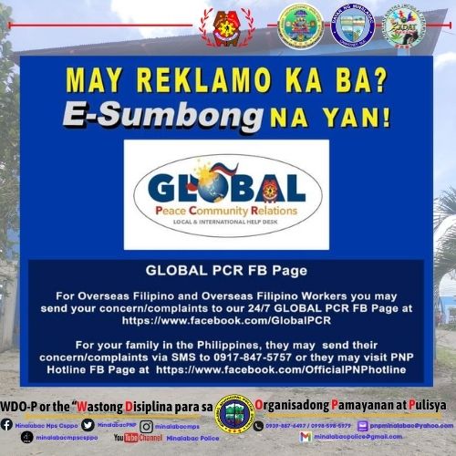 MinalabacPNP's tweet photo. Emergency Hotlines

#serbisyongnagkakaisa
#toserveandtoprotect https://t.co/tfngRT0QW3