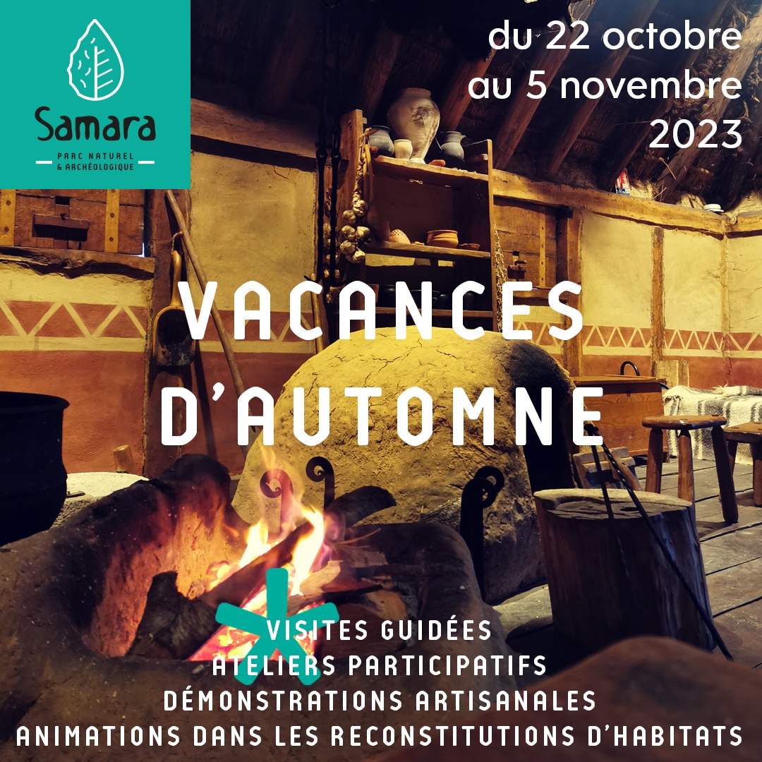 [#IdéeVacances] Visitez <a href="/Samara_Parc/">Samara Parc Archéologique</a> ! 🪙

🔥 #Samara organise animations, visites guidées et ateliers pendant les #vacances ! Poterie, tissage, peinture, etc., n'hésitez pas à aller découvrir ces savoir-faire avant la fermeture hivernale !

👉 + d'infos : samara.fr/infos-pratiques