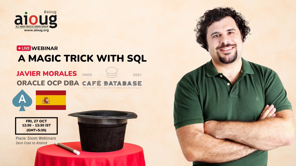 🌟 Join Our Exclusive Webinar: A magic trick with SQL by Javier Morales <a href="/techlevel/">Javier Morales</a> 

Are you ready to level up your SQL? Don't miss our upcoming webinar, where you'll gain valuable insights and tips from industry experts!

📅 Date: 27-Oct-2023
⏰ Time: 12:30 - 13:30 IST
📍 Where: