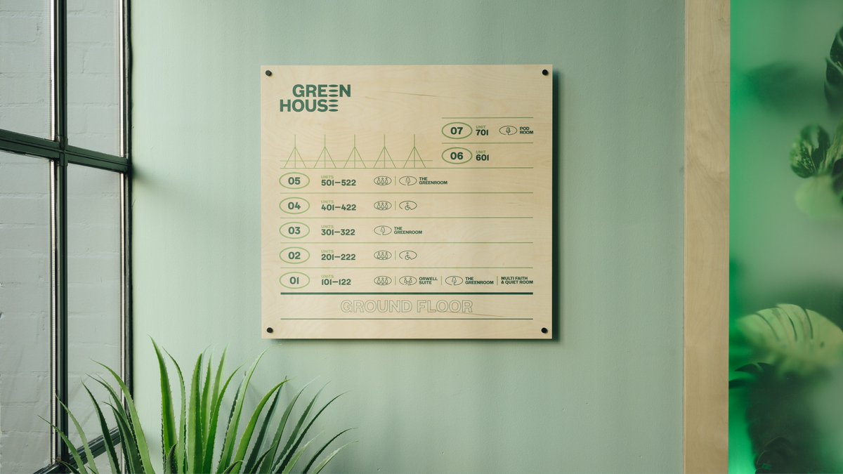 CommCuriosity's tweet image. NEW WORK: A project very close to our heart as it’s our base in Brum. Identity, signage and wayfinding scheme for The Greenhouse with the new logo referencing the building&apos;s iconic oval balconies. More over on our instagram: tinyurl.com/yby68xkf