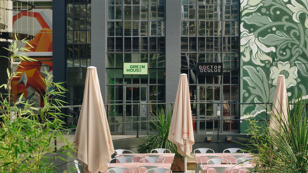 CommCuriosity's tweet image. NEW WORK: A project very close to our heart as it’s our base in Brum. Identity, signage and wayfinding scheme for The Greenhouse with the new logo referencing the building&apos;s iconic oval balconies. More over on our instagram: tinyurl.com/yby68xkf