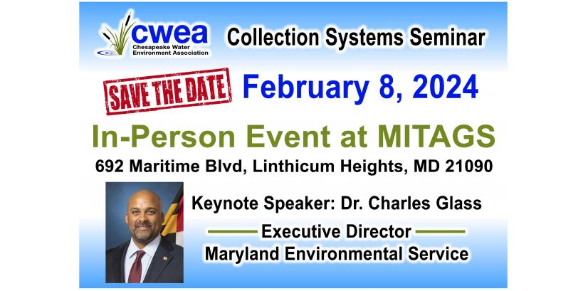 ChesapeakeWEA's tweet image. Save the Date!  #chesapeakewea #collectionsystems #wef