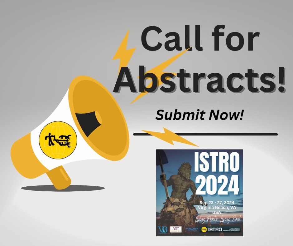 Call for Abstracts is going on right now! Submit your abstracts at ISTRO2024.dryfta.com. Review topic areas at arec.vaes.vt.edu/arec/eastern-s…