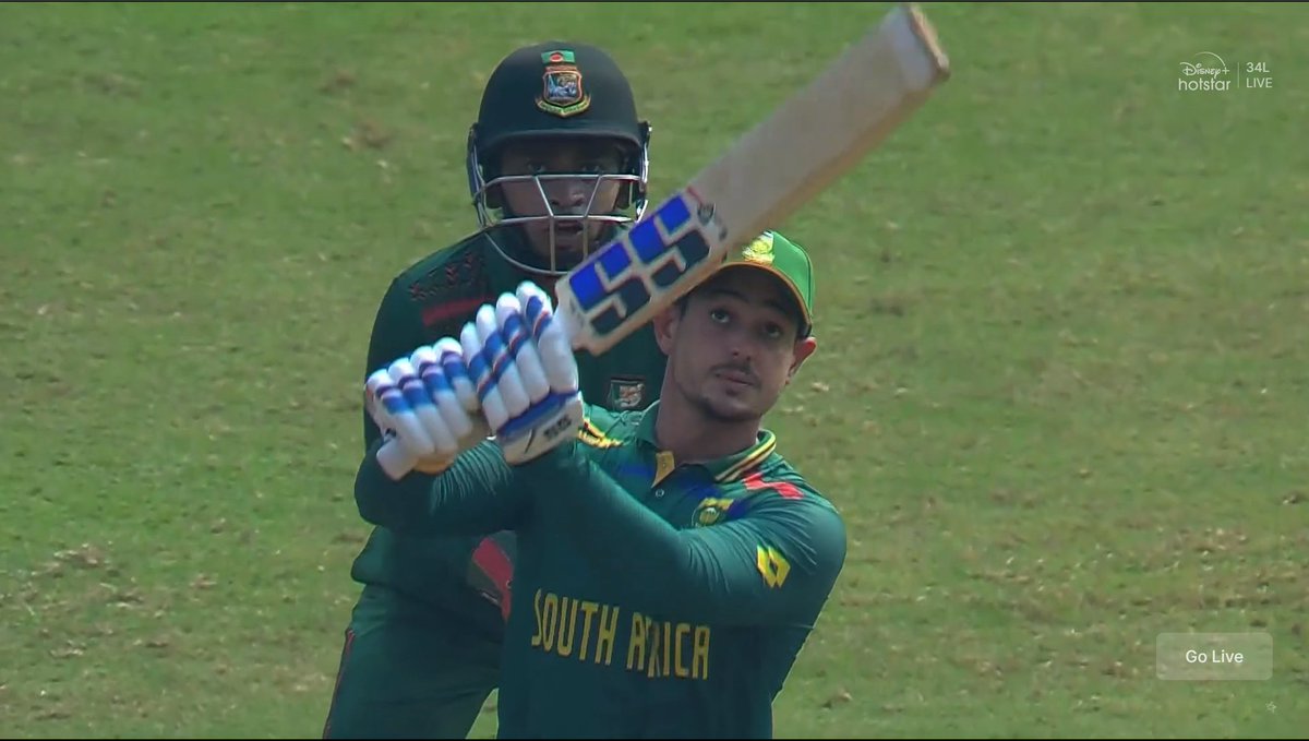 cricket4six's tweet photo. - 100(84) vs Sri Lanka.
- 109(106) vs Australia.
- 174(140) vs Bangladesh. 

De Kock doing incredible things in World Cup 2023, absolutely bossing the biggest stage in International cricket. https://t.co/uILIS23cqi