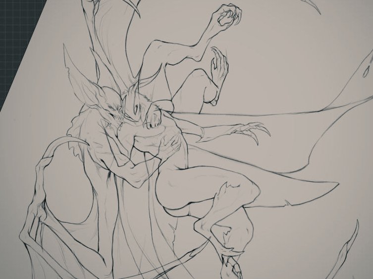 (wip) lil sneak peek at my piece for this art book!