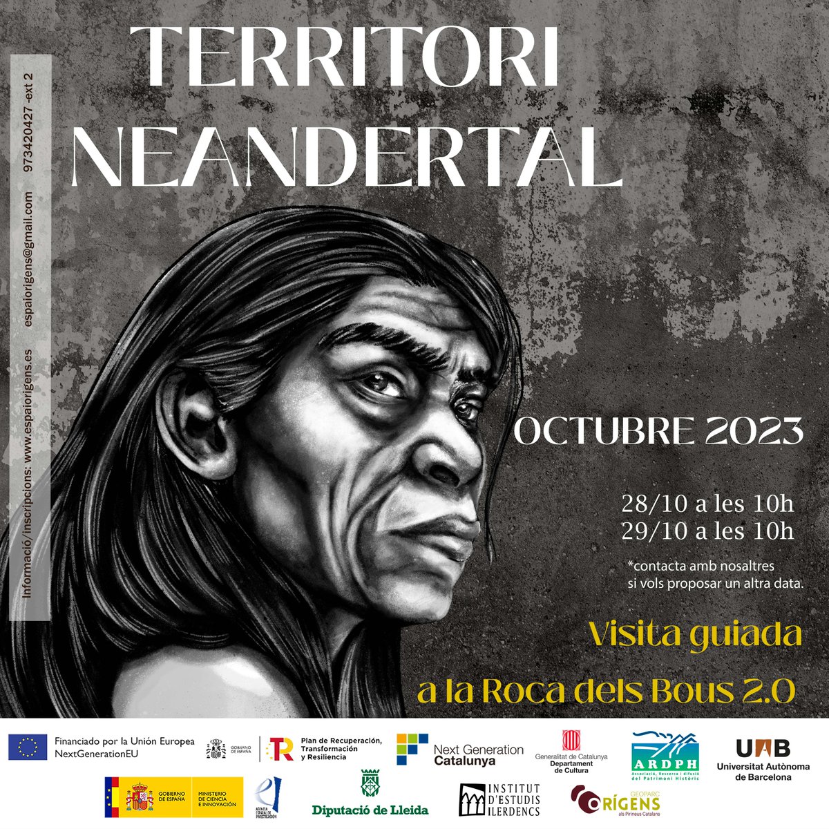Aquest cap de setmana, coneix el territori neandertal de la Noguera amb la nostra visita a <a href="/larocadelsbous/">La Roca dels Bous</a> i Prehistòria't al Parc Arqueològic de Sant LLorenç de Montgai!
No oblidis reservar la teva plaça!
#Noguera #santllorencdemontgai #camarasa #territorineandertal