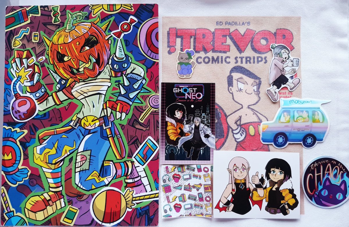 silntsnctmanga's tweet photo. My humble #OctoberKomiket hauls!
Also included on this post were the freebies we got at the last hour of the convention.
@kowtowkomiks
@DropDeadComic
#Komiket #Komiks #IndieKomiks #PinoyKomiks #GhostNEO #Stickers https://t.co/3Td460hSLx