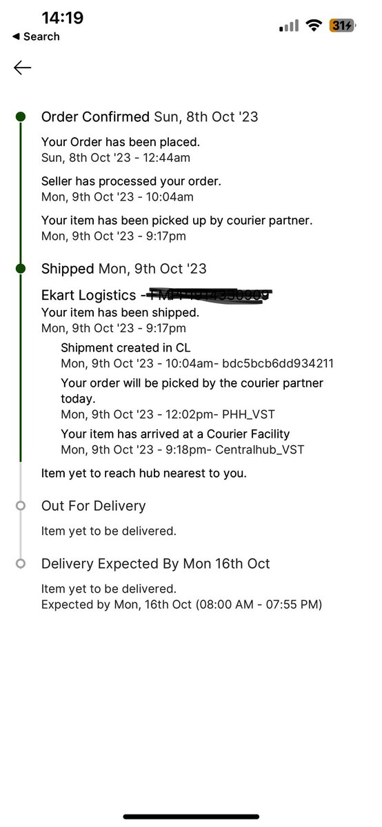 deeptiarora_gem's tweet photo. @Flipkart @_Kalyan_K @RRaviIyer @flipkartsupport See the status, the order has been lying at the Ekart courier facility since october 9th @Flipkart @flipkartsupport? If you can’t deliver then cancel the order, why holding the money? #unfairflipkart https://t.co/FqcfwHWbMr