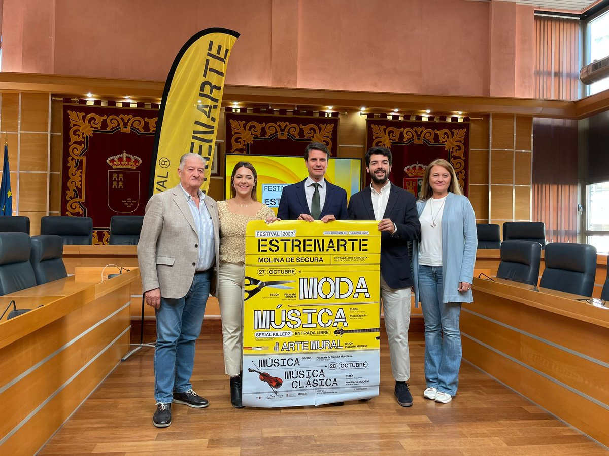 jangelalfonso's tweet photo. Nuestra ciudad se convertirá este fin de semana en el epicentro de la creatividad de la juventud murciana.
Estrenarte será el mejor escaparate para visibilizar el trabajo de las nuevas generaciones de creadores de la #RegiondeMurcia
#MolinaDeSegura #Estrenarte #Creatividad https://t.co/vgR6gTkDWE