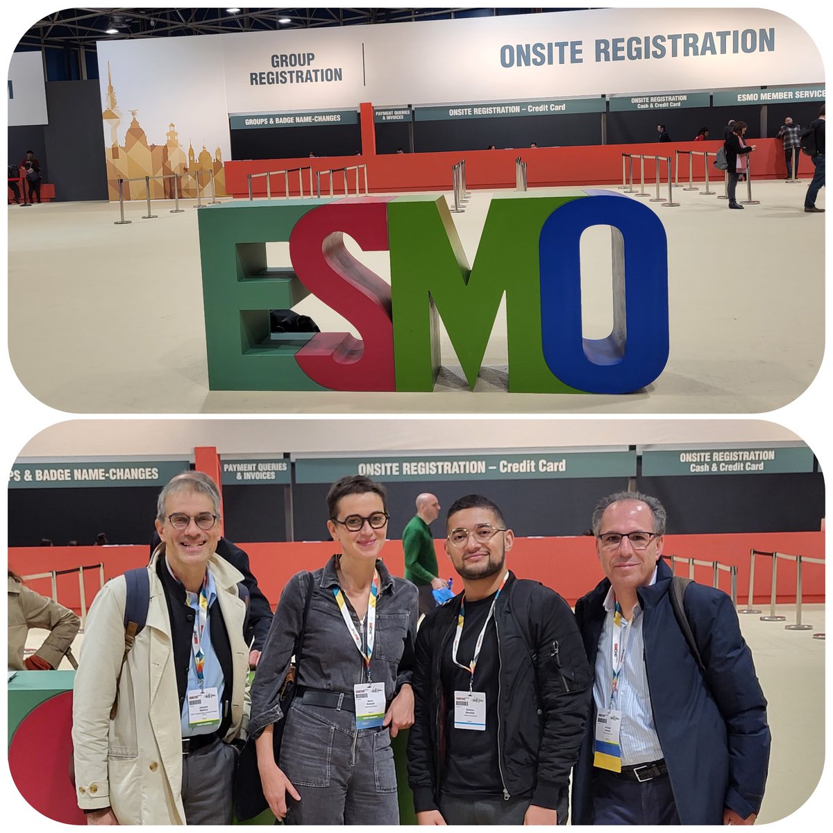 OncoDistinct Team was at #ESMO2023 🇪🇦
○ Professor Ahmad Awada, one of the creators of this Network
○ Nuria Kotecki, executive officer of the OncoDistinct Network
○ Jacques Medioni, active member of the Network
○ Sofiane Bendiab, project coordinator of the OncoDistinct Network