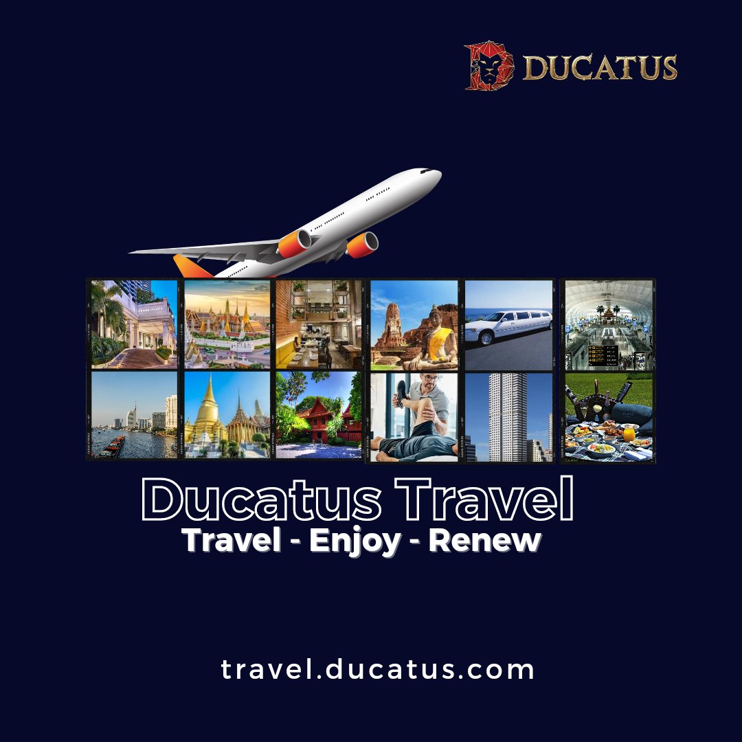 DucatusX's tweet photo. 1/3
#Ducatus Travel invites you to indulge in the epitome of luxury and well-being with our premium holiday offerings. Embark on an eight-day bespoke journey through the cultural and historical treasures of Bangkok, Thailand, meticulously tailored to fulfill your holiday dreams https://t.co/LOtldpvpGm