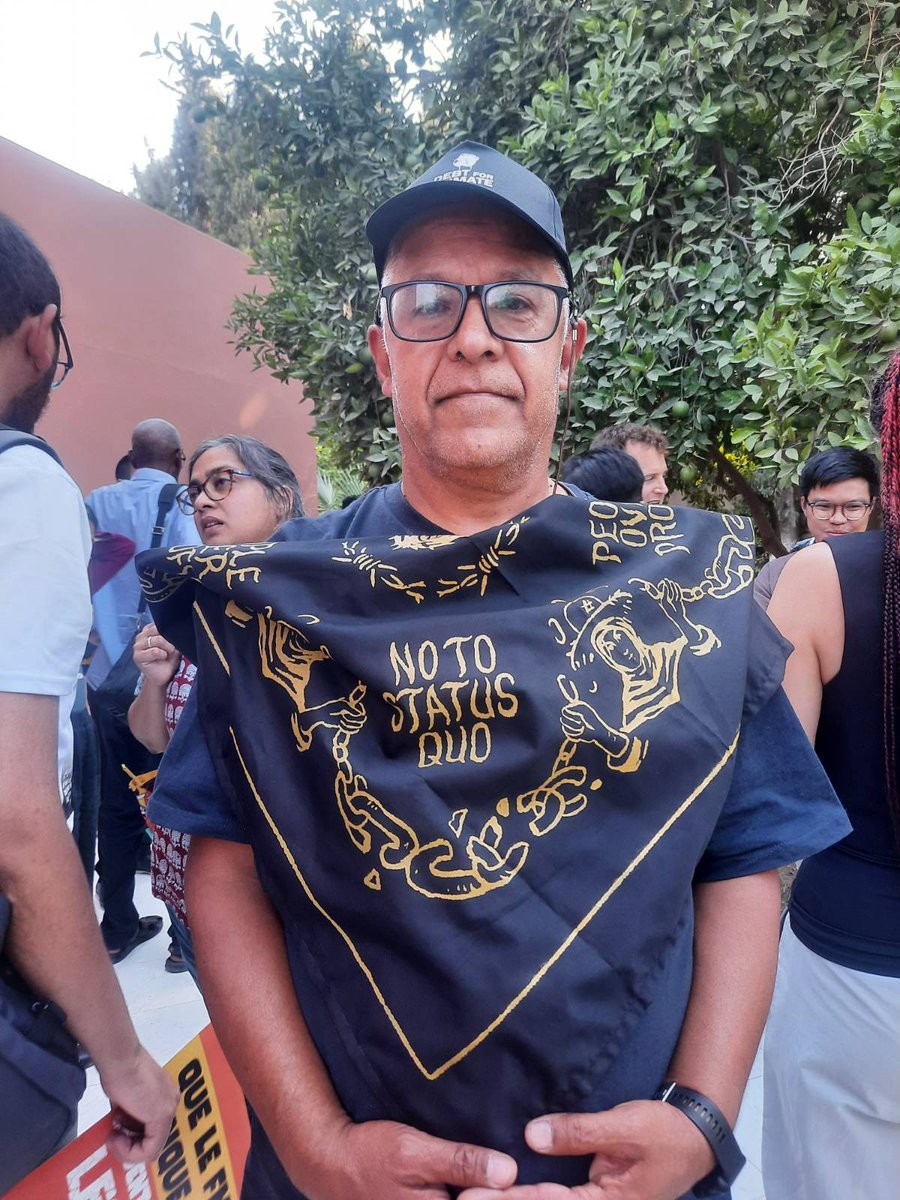 CSOPartnership_'s tweet photo. 📢THE #CPDE #UNMETGALA COMES TO #MOROCCO!📢We sent our #PEOPLEOVERPROFIT attires & bandanas to partners who went to the #IMF-#WorldBank meetings! #CSOPartnership #CivilSociety #Development #DevCoop #CSOs #EnableCSOs #EnablingCivilSociety #Agenda2030 #SDGs #DevelopmentFinance #Aid https://t.co/awgTPyrq0k