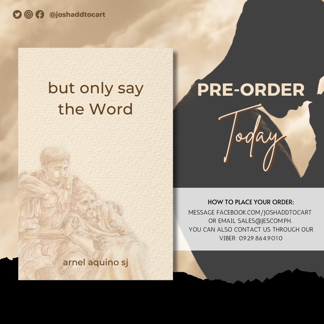 joshaddtocart's tweet photo. Pre-order your copy of "๐๐ฎ๐ญ ๐๐ง๐ฅ๐ฒ ๐๐๐ฒ ๐๐ก๐ ๐๐จ๐ซ๐" by Fr. Arnel Aquino, SJ today! Email us at sales@jescom.ph or message us via the JesCom Online Shop (JOSh) official Facebook page for inquiries. You can also contact us through Viber: 09298649010
#JesComPublication https://t.co/90obsp1wTg