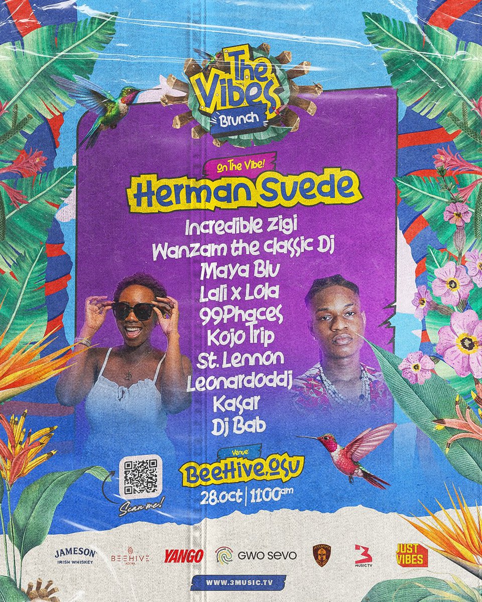 3musicnetworks's tweet photo. #TheVibesBrunch is this Saturday, and we’ve got an incredible lineup of talent ready to make your Saturday unforgettable. 

Join us this Saturday lets celebrate in Grand style🎉🕺💃

#3MusicTV https://t.co/3VSMvnf2u7
