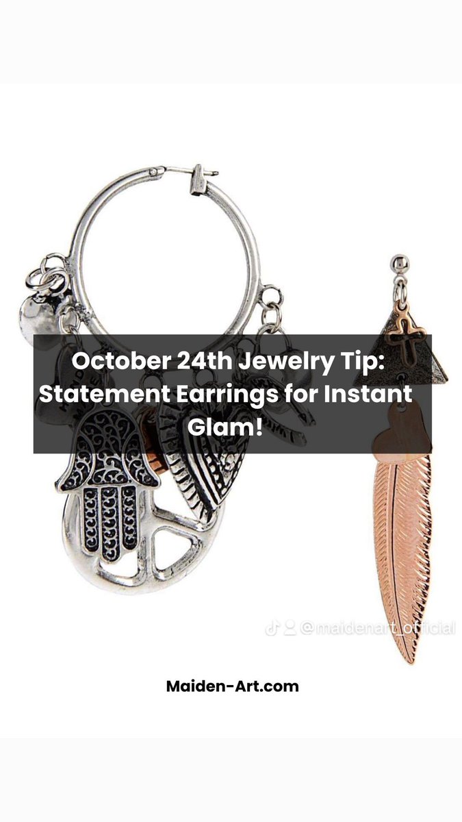 💎 Earrings that Steal the Spotlight! ✨ On October 24th, discover the magic of statement earrings for instant glam. Let your ears do the talking with bold designs that elevate your style.  #StatementEarringGlam #ShowstopperStyle
Learn more at maiden-art.com/blogs/italian-…