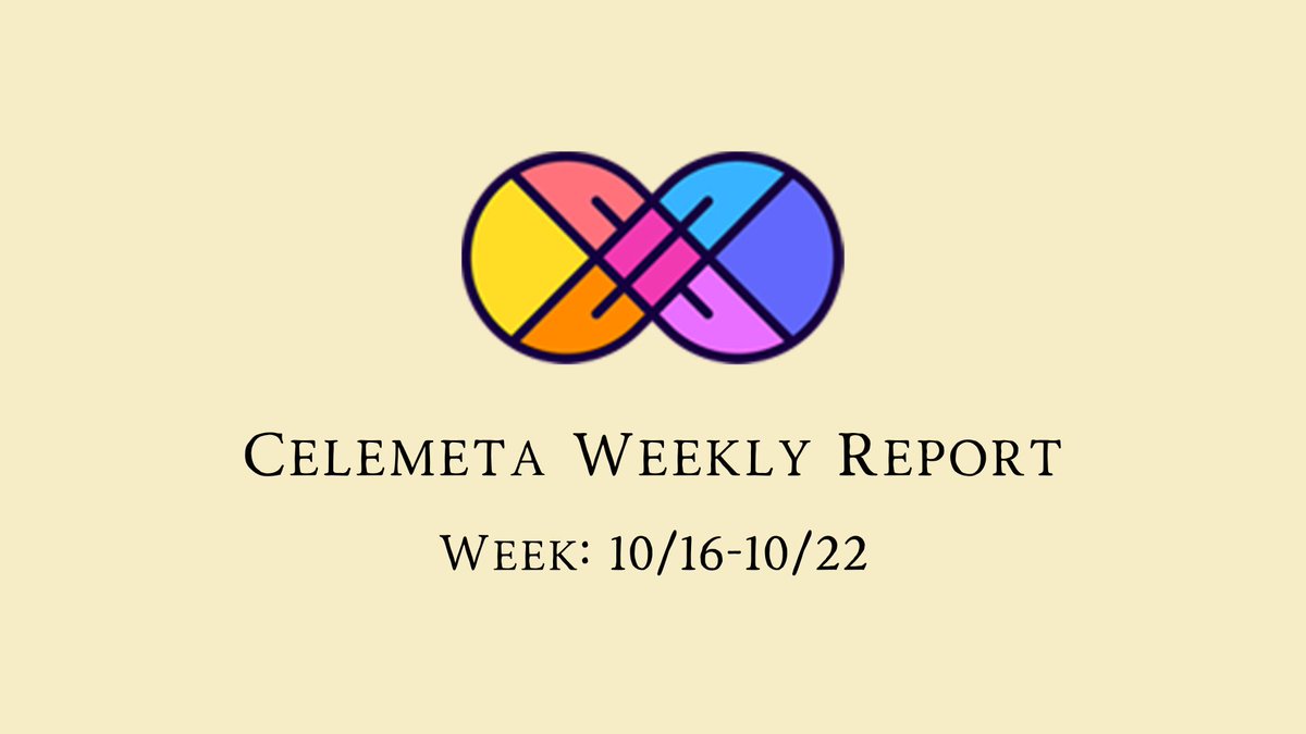CelemetaWorld's tweet photo. 🌟 Latest from #Celemeta! 🌟
Discover the key insights and updates from the Celemeta ecosystem in our weekly report.
Read it now on #Medium:
🔗https://t.co/R0QpGrVzX5
#Metaverse #web3 #blockchain #decentralized $ceta #Token  #Crypto https://t.co/SZ7V7MsNXe