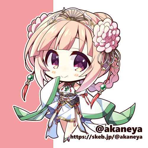 skeb再掲
千の刃濤、桃花染の皇姫/翡翠帝 