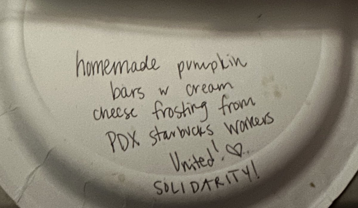 UAWLocal492's tweet photo. Huge thank you to @SBWUPDX for the amazing Pumpkin bars! #Solidarity https://t.co/haaBJ3p7J7