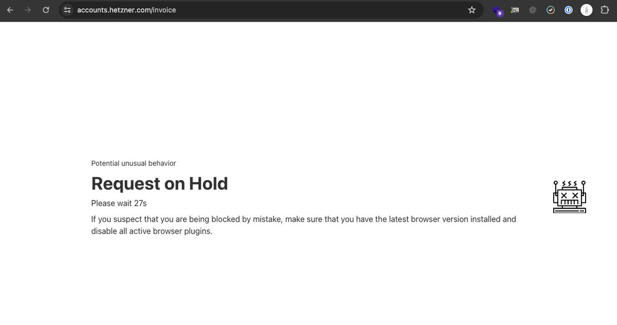 If you pay an invoice <a href="/Hetzner_Online/">Hetzner</a>  you are blocked due to unusual behavior? oO
I wondered why they didn't charge my linked Paypal-Account.
Everything okay <a href="/Hetzner_Online/">Hetzner</a> ?