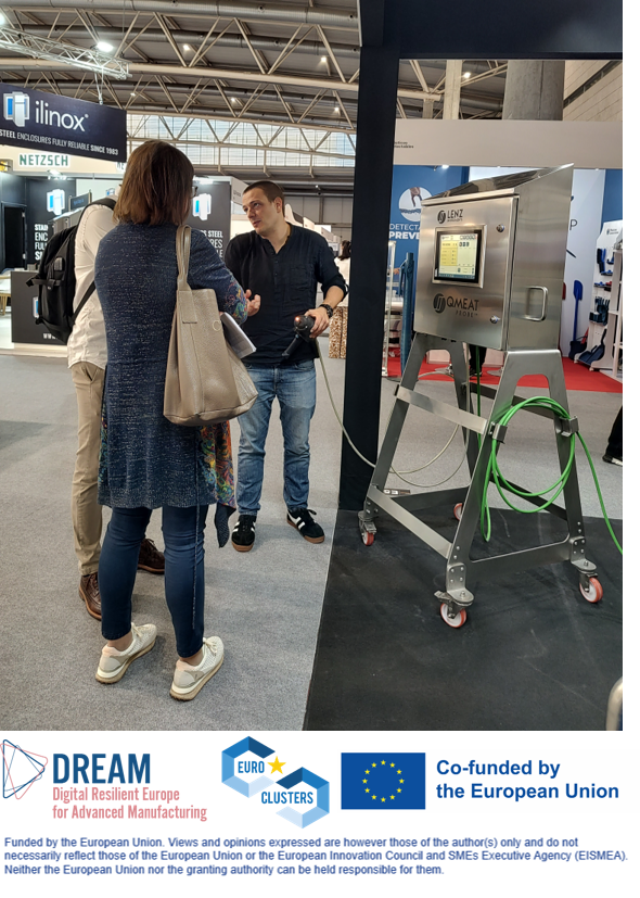 LenzInstruments's tweet photo. During the @AlimentariaFoodTech we had the opportunity to show QMEAT PROBE live to potential clients and explain the improvements planned through the DREAMHAM project funded by @DREAMEurocluster, @EU_EISMEA. We collaborate with @Rovagnati, the Italian meat products producer. 🥓 https://t.co/kqvdXlsTrb