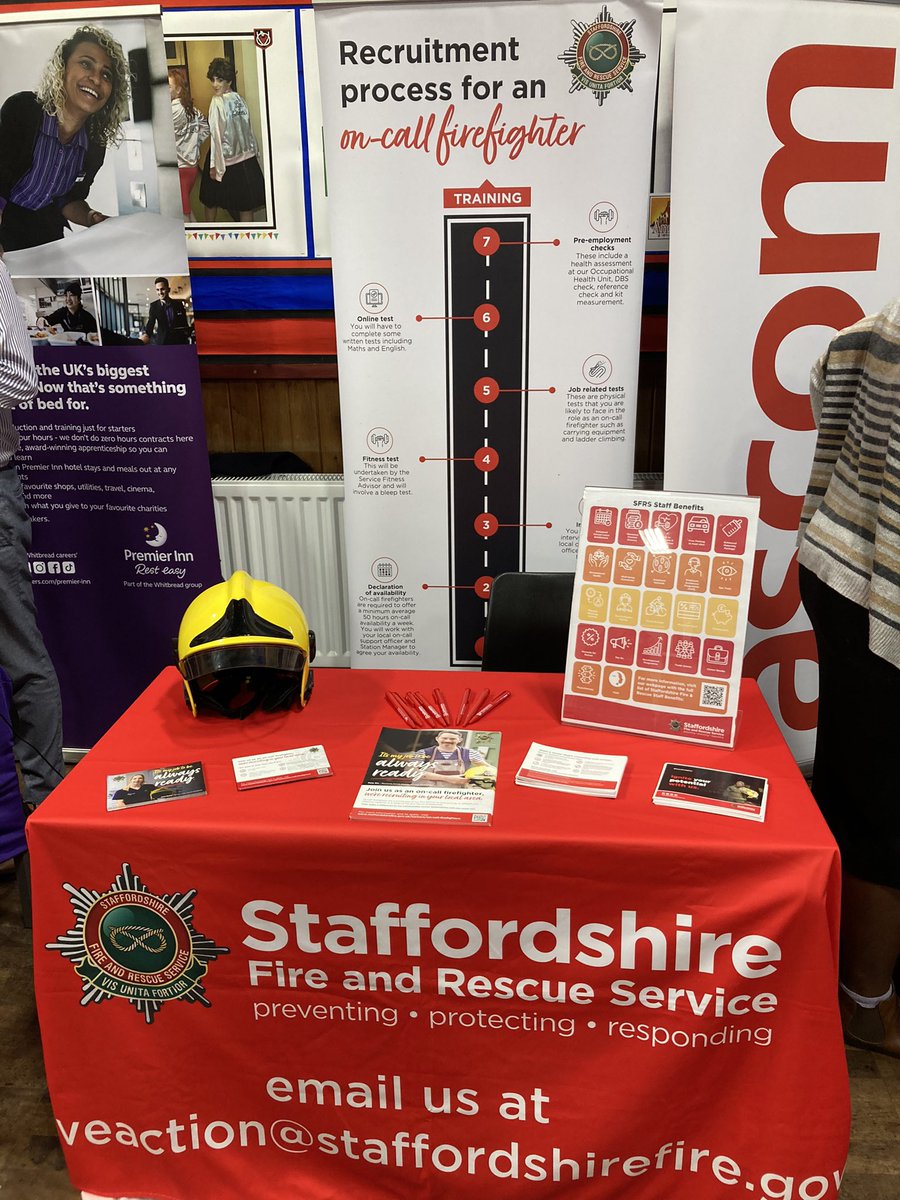 Today @SFRSPosAction @StaffsFire are at Cannock Chase High School #careers #fireservice #firefighter #students #notjustajob #inspiringourfuturegenerations