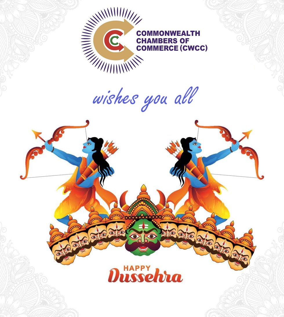 Officials &amp; Staff of <a href="/TheCWCC/">Commonwealth Chambers of Commerce (CWCC)</a> wish all the global people 𝐇𝐚𝐩𝐩𝐲 𝐃𝐮𝐬𝐬𝐞𝐡𝐫𝐚 - May the light of Dussehra shine brightly in your life.
#dussehra #Commonwealth