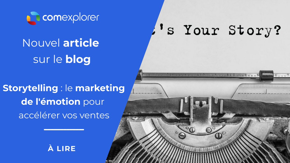 [BLOG] - Le #storytelling : élever votre #stratégie de #contenu à un niveau supérieur ! Découvrez dans notre article "Storytelling : le marketing de l'émotion pour accélérer vos ventes" les étapes pour réussir votre content marketing. 
hubs.la/Q026npn10
#comexplorer