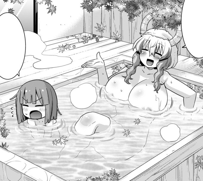 月刊アクション12月号にルコアさん58話載ってます。秋は紅葉狩りに行こう。お寺で鐘を撞いたり栗拾いでビリビリになったり温泉につかったりするぞ。本編カンナエルマファフと6巻もよろしくね🐉🍁🌰 