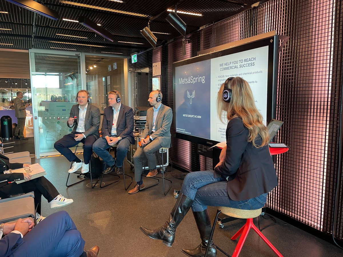 MetsaSpring's tweet photo. Recently, @MetsaSpring's Erik Kolehmainen took part in the @cltcap Cleantech Scandinavia panel discussion on the Future of Bioindustry and Circular Economy along with industry leaders representing @novonordiskfond and Taaleri.
Great insightful discussion!
#bioindustry https://t.co/SAgwpD3g1v