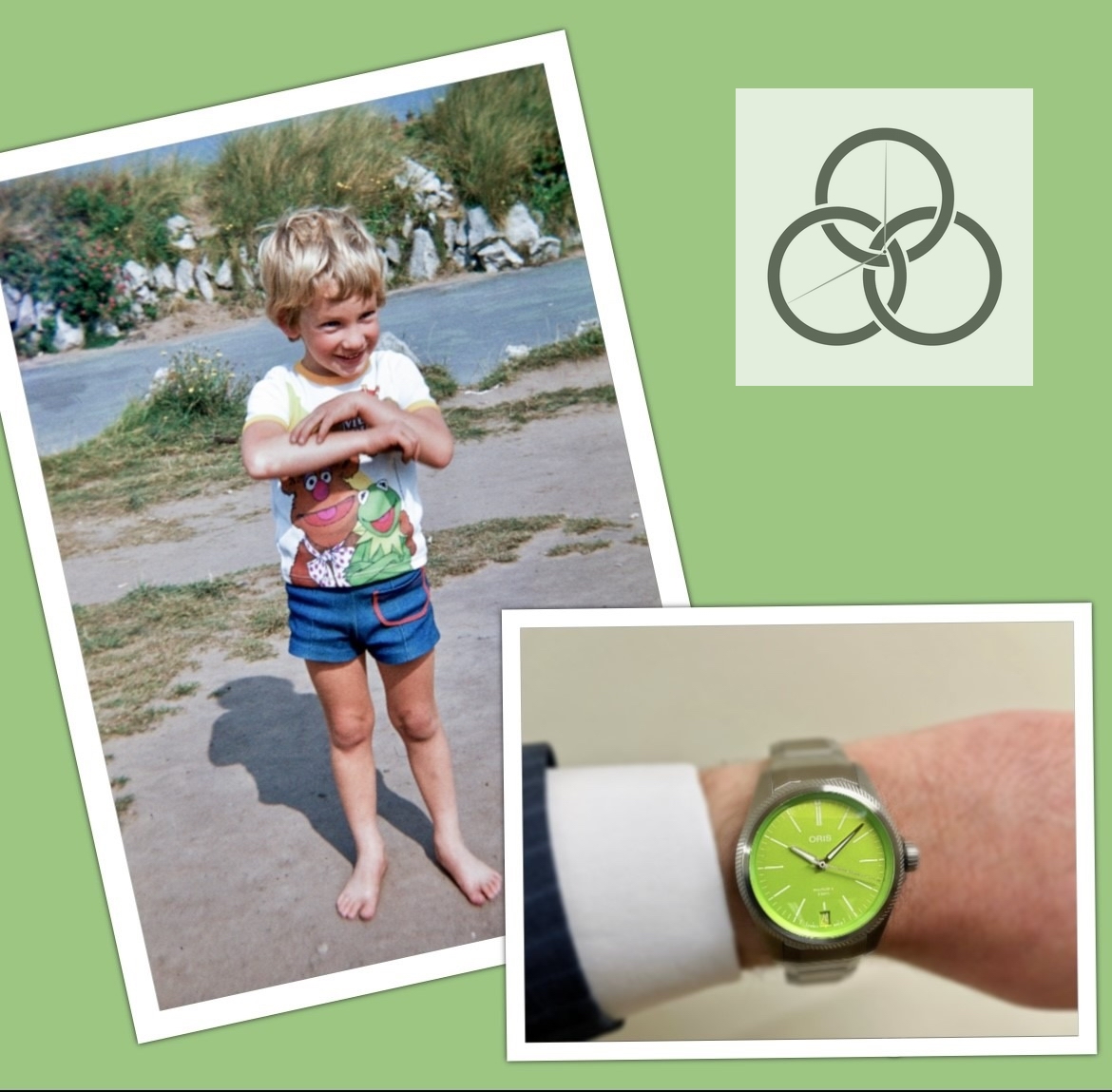 As a life-long fan of <a href="/TheMuppets/">The Muppets</a>  our very own Leighton grew up to become a watch nerd also.
These two worlds collide in the <a href="/oriswatches/">Oris SA</a>  ProPilot X <a href="/KermitTheFrog/">Kermit the Frog</a>  edition - now on his wrist, a mere 45 years after the first photo was taken!
View &amp; buy, in-store or online