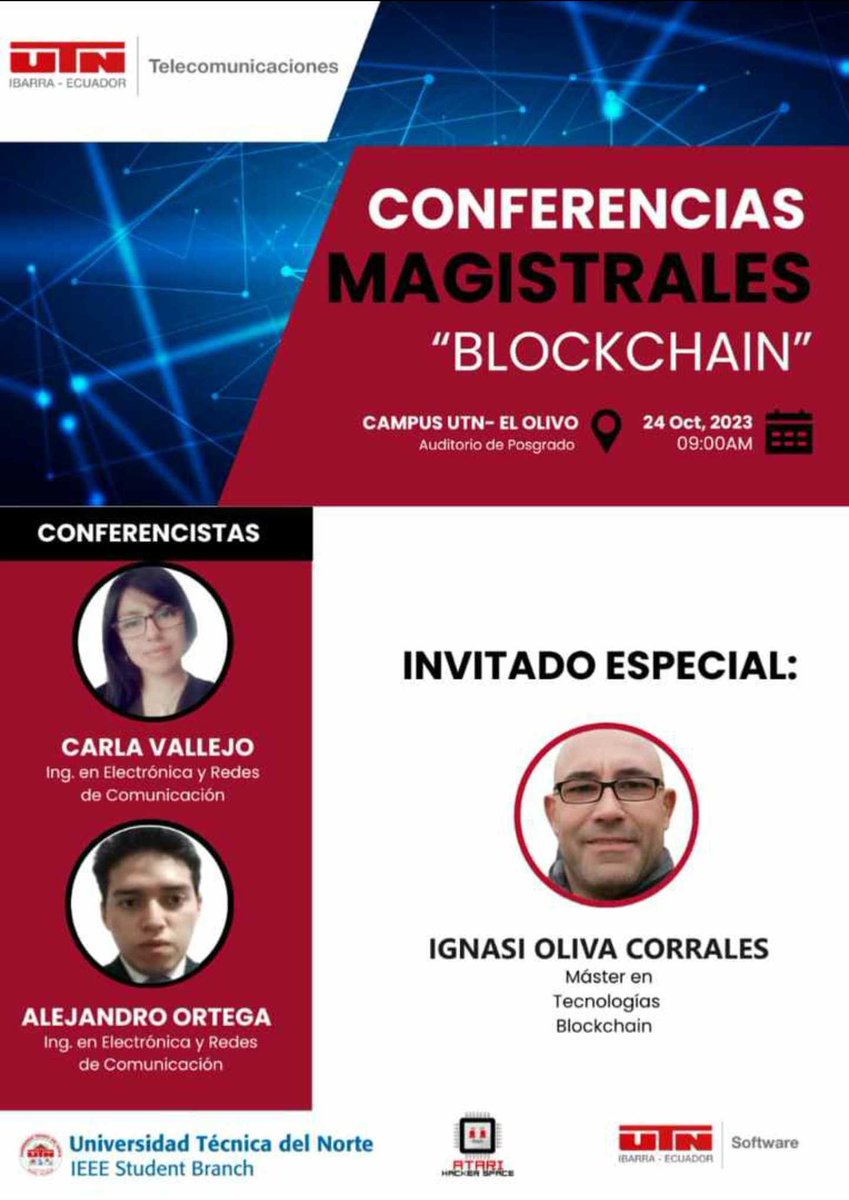 i2CAT's tweet photo. 🗣️ L'Ignasi Oliva, Blockchain Innovation Manager a l'equip de #Cyber i #Blockchain està a Ecuador impartint xerrades a universitats sobre com aplicar la tecnologia a projectes on #i2CAT participa, com #PRINGO o #5GaaS, i sobre com crear nous models econòmics 🔝
🕘 9 h (GMT -5) https://t.co/5ScZYetrCk