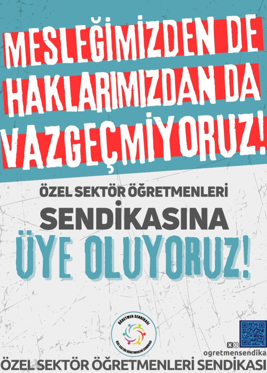 Üyelik kampanyasının startını veriyoruz. Memleketin dört bir yanına, okullara, tüm özel öğretim kurumlarına seslenecek bu çağrı ile Sendikamızı daha güçlü hale getireceğiz. 

◾Beklenecek, İzleyecek Zaman Değil. 
#SendikanaKatılDeğişsin

Başlıyoruz Öğretmen Sendikalılar!✊