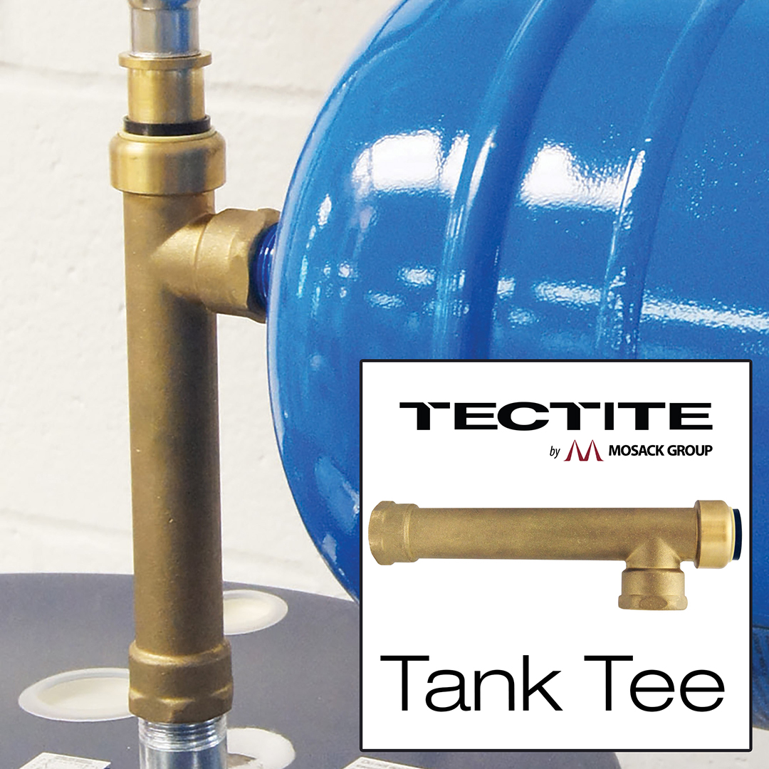 ApolloByTMG's tweet image. Tank Tee — Attach an expansion tank to your water heater quicker and easier with a Tank Tee. Push end attaches to copper, PEX, or CPVC pipe easily, FPT ends connect to the expansion tank and the water heater. #TectitebyMosackGroup #PushToConnect #MosackGroup