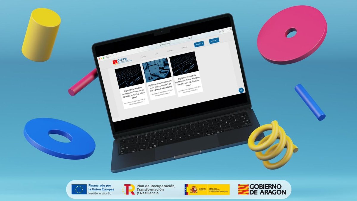 ¡Nueva oferta de cursos en #CDD en el <a href="/cifpa_aragon/">CIFPA-FP ARAGÓN / CRN Logística y Transporte</a> para docentes de #FP!

#cddaragon #MRCDD #CompDigEdu