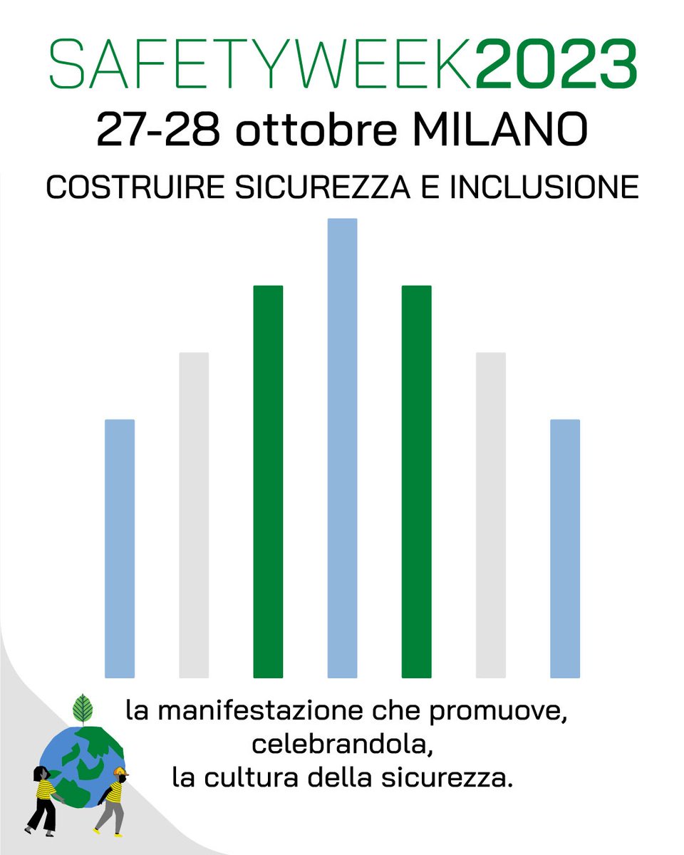 📌27 e 28 Ottobre 🟢#SafetyWeek2023
Tra pochi giorni al via la 2° edizione della #SafetyWeek, l'evento che promuove, celebrandola, la cultura della #Sicurezza
Anche in #streaming!

Programma e iscrizioni: safetyweek.it

#edilizia #inclusione #SafetyFirst