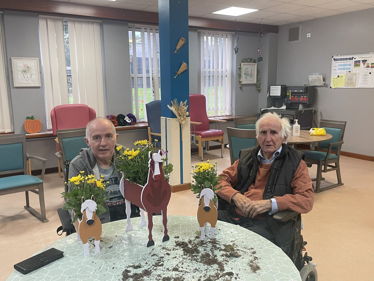 Two of our gentlemen on the stroke unit enjoying an afternoon of planting flowers with our brilliant activity coordinators yesterday. 🌼🌸 <a href="/SOARS_WGH/">SOARS - Specialist Older Adults & Rehab Service</a>
