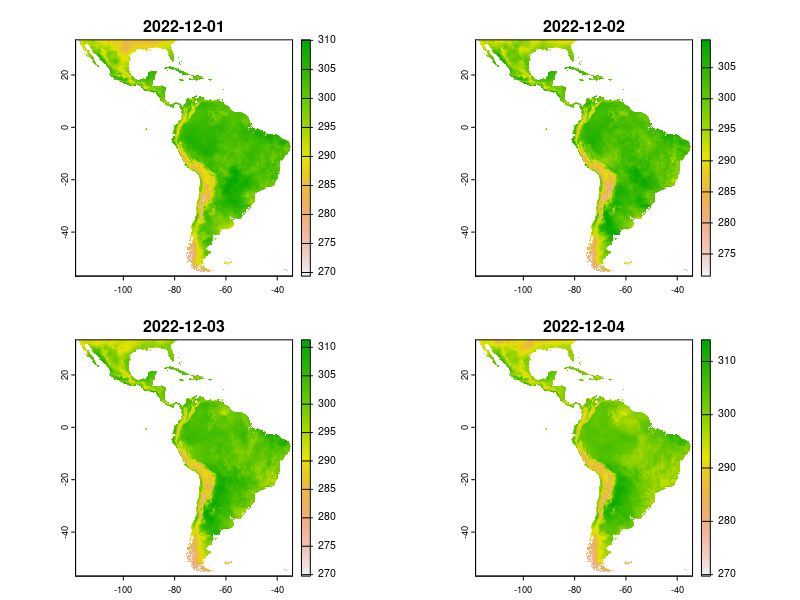 rfsaldanhario's tweet photo. New data!! Set of #netcdf files from #ERA5Land selected #climate indicators with #daily aggregation for Latin America, from 1950 to 2022
7008 files to play with 😜 https://t.co/1ABYdZWMmv