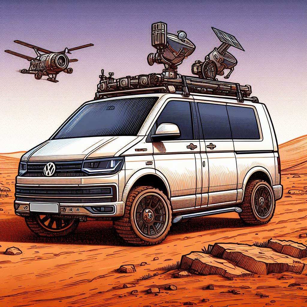 AI-generated renderings and sketches of different #Volkswagen Transporter as Mars Rover.

#ai #design #mars #nasa #industriedesign #sketch #rendering #aigenerated