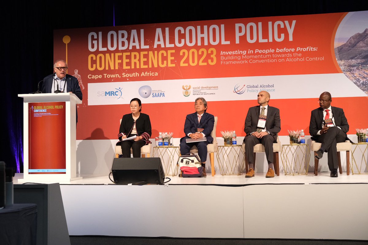 Professor Jurgen Rehm sharing some suggestion on how to handle industry SCARE-tactics regarding alcohol taxation with the delegates at the #GAPC2023