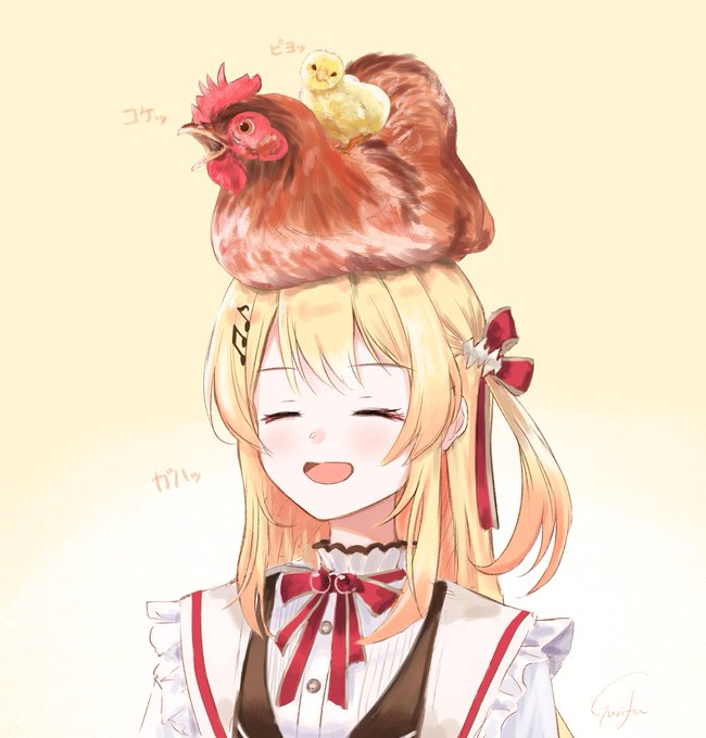 「blonde hair chicken」 illustration images(Latest)