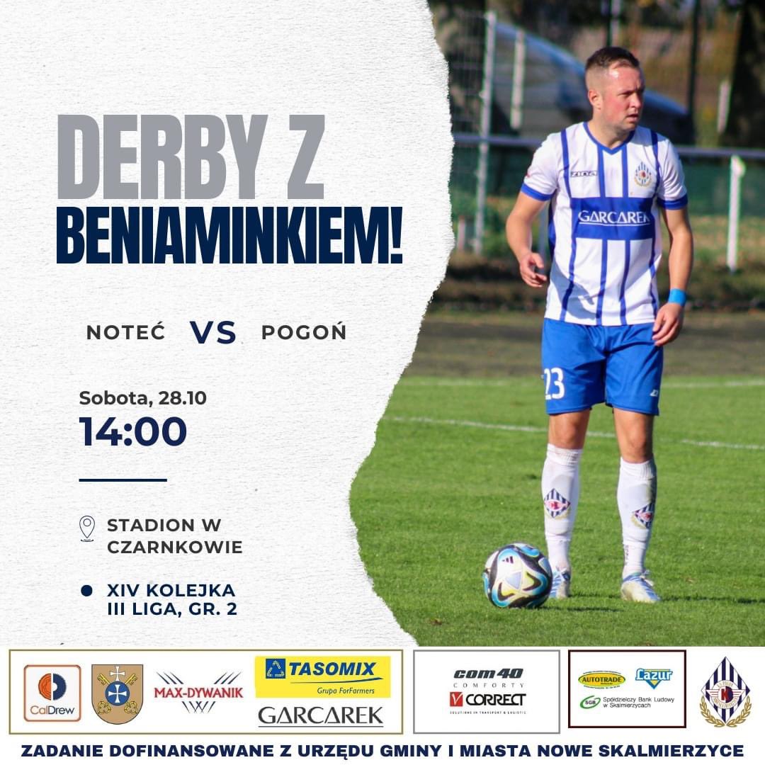 KS_Pogon_NSC's tweet photo. 🗣️ Kolejne Derby Wielkopolski przed nami! ⚪🔵
🆚 MKS Steico Noteć Czarnków
🏆 3 Liga, Gr. 2
🏟 Stadion w Czarnkowie
🕠 Sobota - 14:00
#NOTPOG #3liga https://t.co/sUqA5i7xIz